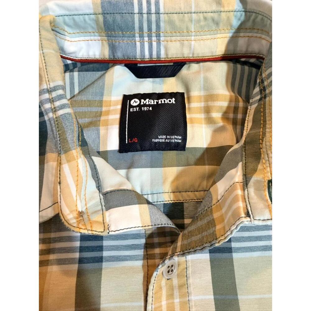 Marmot Mens‎ Short Sleeve Button Down Plaid Shirt Size Large - Picture 3 of 9